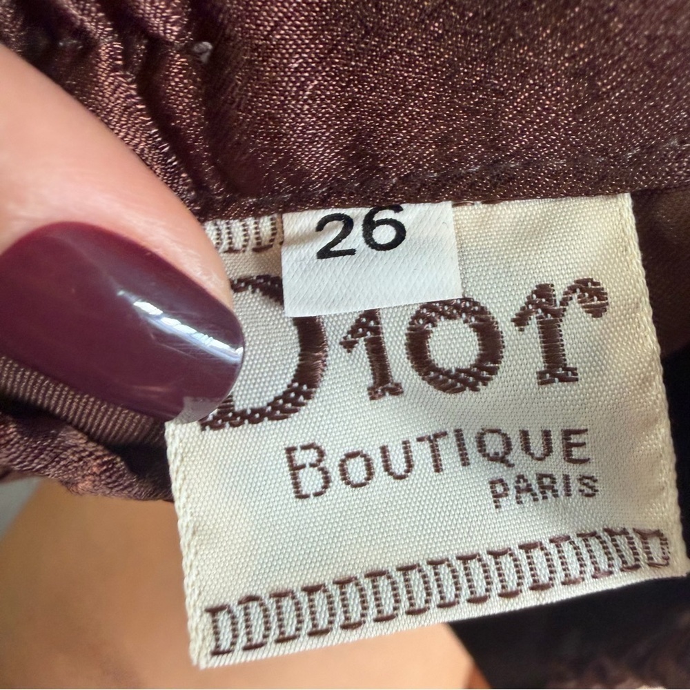 Dior Boutique Vintage Chocolate Brown Pencil Skirt - Picture 7 of 7